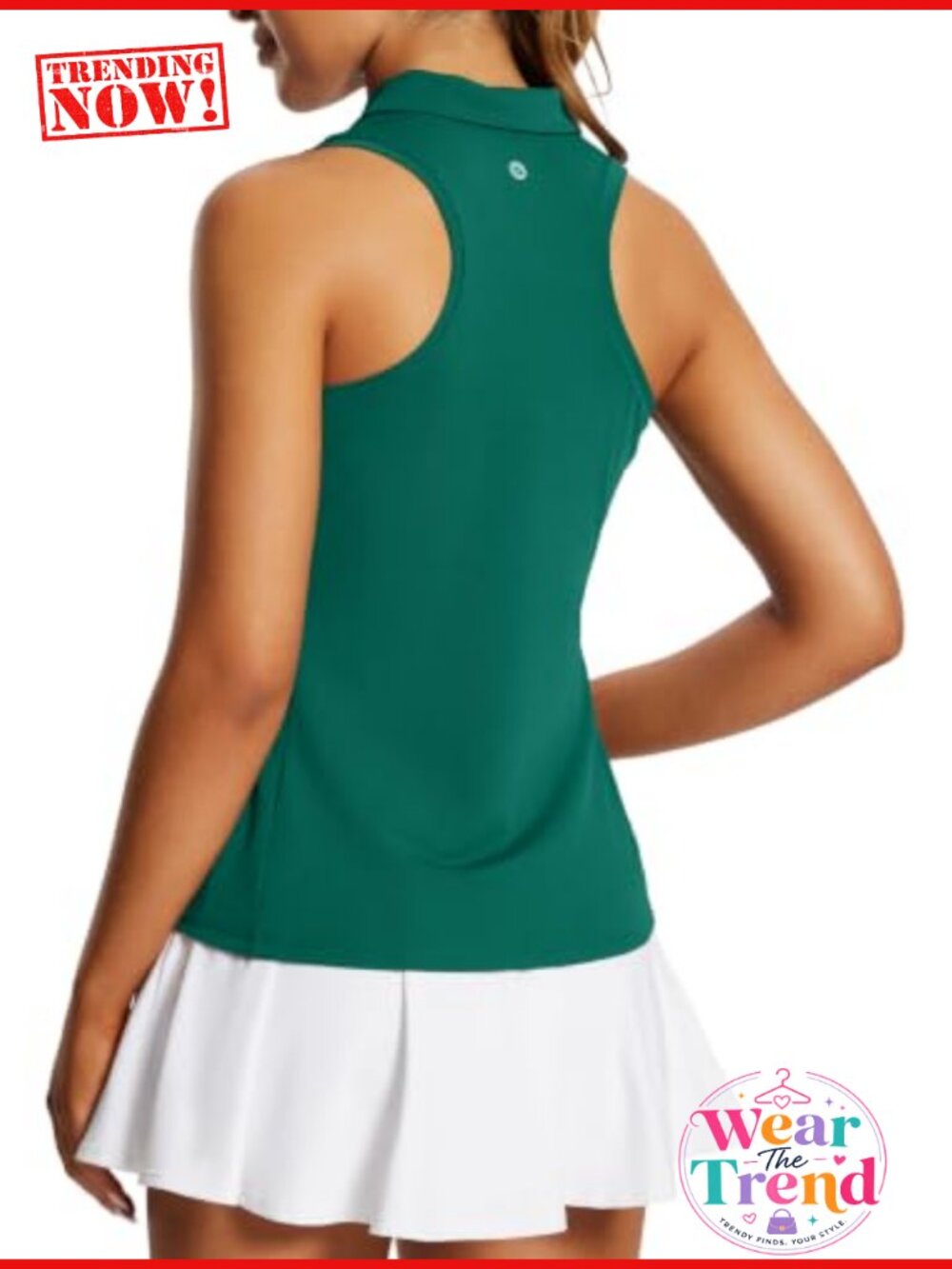 Women's Sleeveless Golf Polo Racerback UPF 50+ Active Shirt
